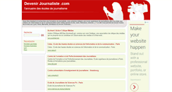 Desktop Screenshot of devenirjournaliste.com